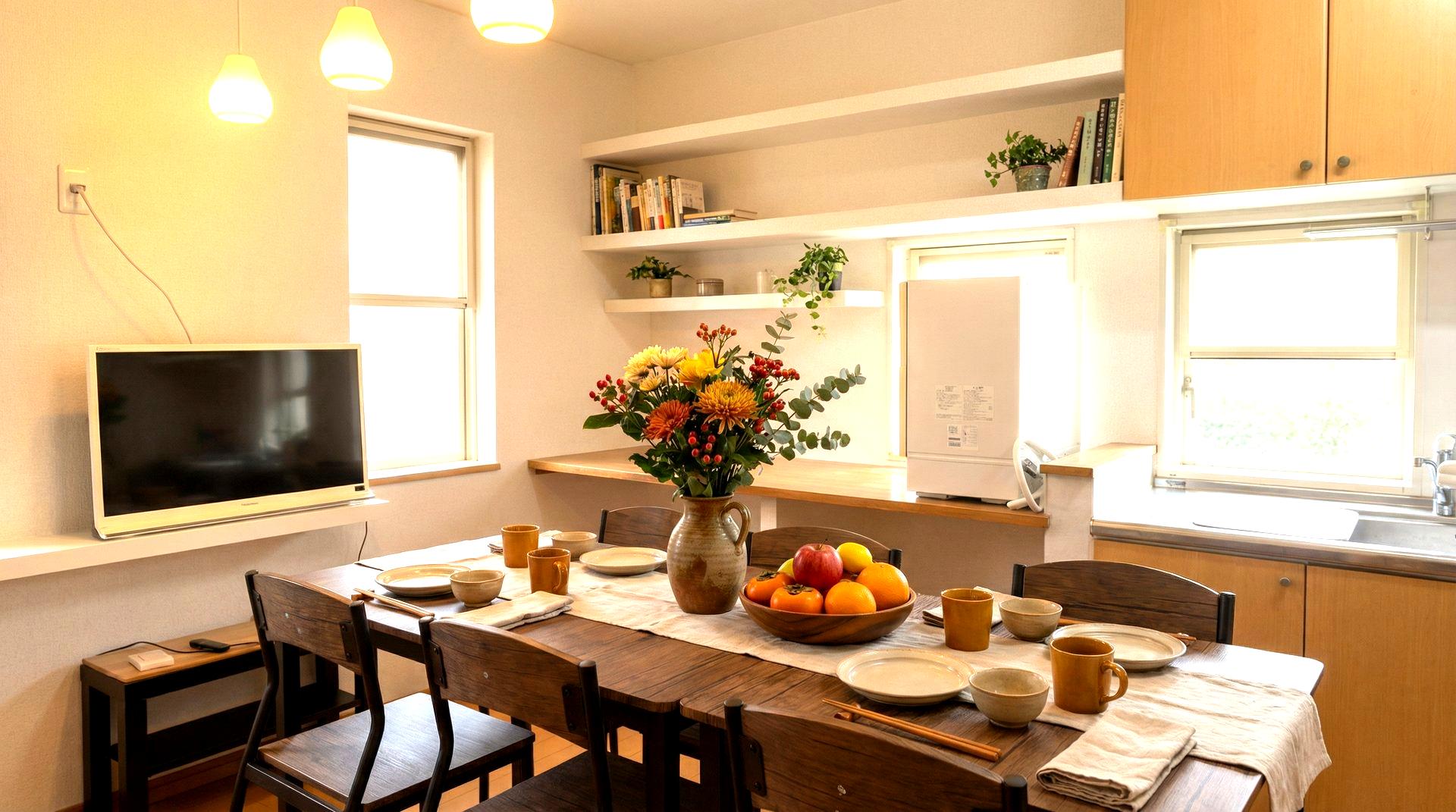 明るいダイニング